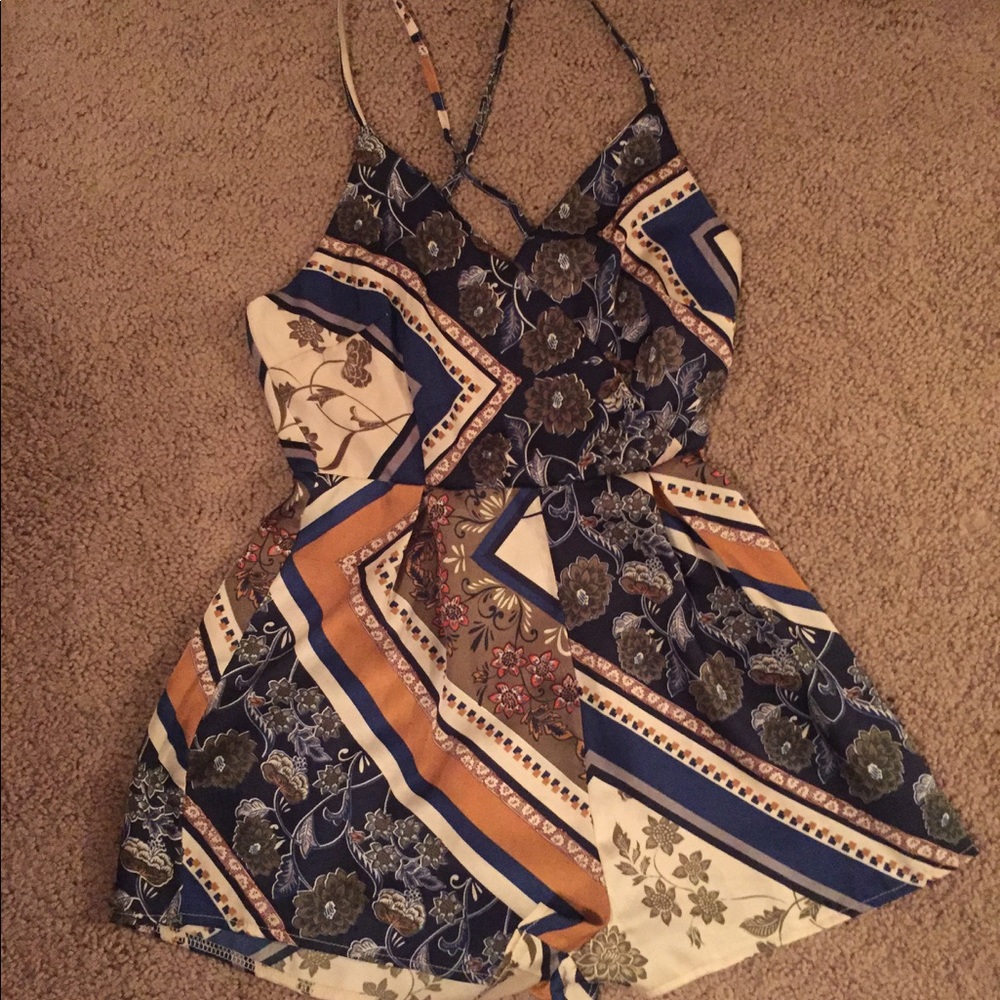 Printed Cami Romper